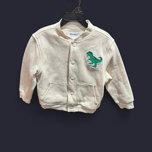 Old Navy Cream Kids Sweatshirt with Green Dinosaur
